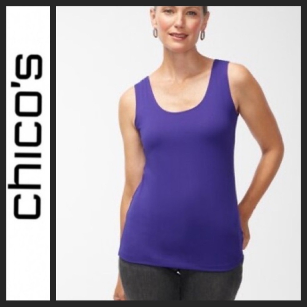 NWOT Chico’s Purple Essential Microfiber Tank Top